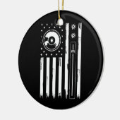 音楽クールプロデューサー女子男性へアメリカ国旗 セラミックオーナメント (左)