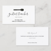 音楽クール先生モダン.ギターレッスン 名刺 (正面/裏面)