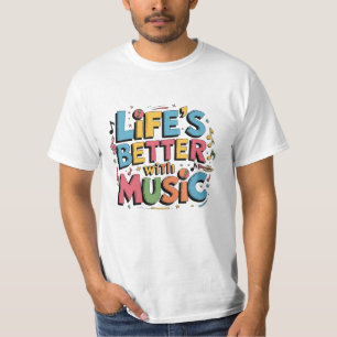 音楽グラフィックスでスタイルをロック Tシャツ