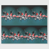 音楽グラフィックスピーカーオーディオ ラッピングペーパー (フラット)