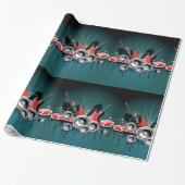 音楽グラフィックスピーカーオーディオ ラッピングペーパー (アンロールド)