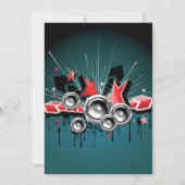 音楽グラフィックスピーカーオーディオ 招待状 (正面)