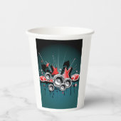 音楽グラフィックスピーカーオーディオ 紙コップ (正面)