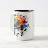 音楽グラフィック ツートーンマグカップ (正面左)