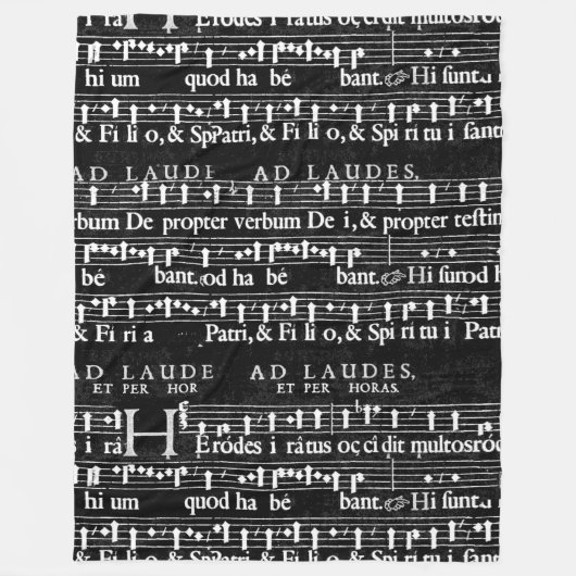 音楽グランジノート毛布 フリースブランケット (正面)