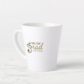 音楽グラード金ゴールドトレブルクレフ、 音符記号大学院歌手 カフェラテマグ (左アングル)