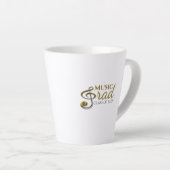 音楽グラード金ゴールドトレブルクレフ、 音符記号大学院歌手 カフェラテマグ (右アングル)