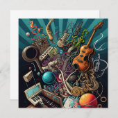 音楽グリーティングカードの構造 ノートカード (正面/裏面)