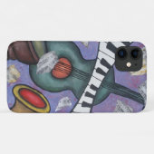 音楽コラージュ楽器ハンドア絵を描クリル Case-Mate iPhoneケース (裏面(横))