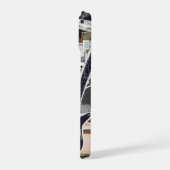 音楽コラージュ電話ケース、レトロ音楽アートカバー iPhone 15ケース (左側面)