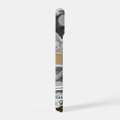 音楽コラージュ電話ケース、レトロ音楽アートカバー iPhone 15ケース (右側面)