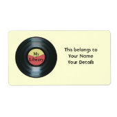 音楽コレクションビニールレコード名ギフトラベルラベル ラベル (正面)