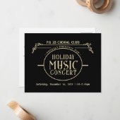 音楽コンサファンシーート合唱団招待状スクール合唱団 ノートカード (正面/裏面インサイチュ)