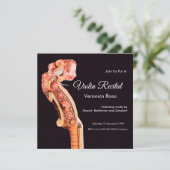 音楽コンサークラシックト、リサイタルヴァイオリンスクロール 招待状 (スタンド正面)