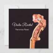 音楽コンサークラシックト、リサイタルヴァイオリンスクロール 招待状 (裏面)