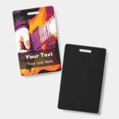 音楽コンサートのイベントのバッジのテンプレート バッジ (表裏)