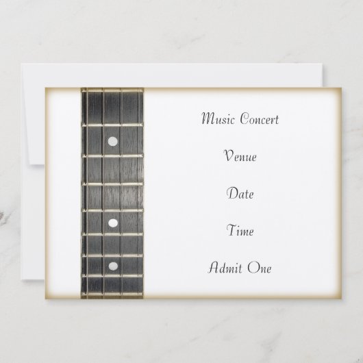 音楽コンサートの入場のチケットの招待状カード 招待状 (正面)