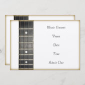 音楽コンサートの入場のチケットの招待状カード 招待状 (正面/裏面)