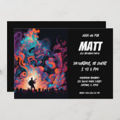 音楽コンサートギタリスト 招待状 (正面/裏面)