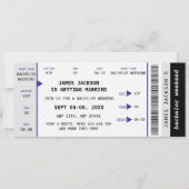 音楽コンサートチケット学士週末旅行 招待状 (正面)