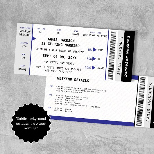 音楽コンサートチケット学士週末旅行 招待状