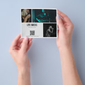 音楽コンサートバンドバーパーティープロモーションQRコード チラシ (手)