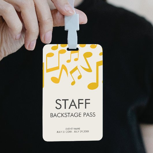 音楽コンサート裏方パス イベントスタッフ バッジ