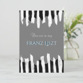 音楽コンサート ハウスパーティー ピアノ アブストラクト 招待状 (スタンド正面)