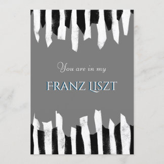 音楽コンサート ハウスパーティー ピアノ アブストラクト 招待状