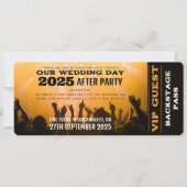 音楽コンサートVIPチケットとQRコード セーブザデート (正面)