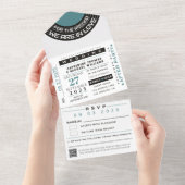 音楽コンサートVIPチケットとRSVP 結婚's オールインワン招待状 (貼ってはがせる)