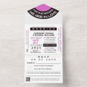 音楽コンサートVIPチケットとRSVP 結婚's オールインワン招待状 (内側)