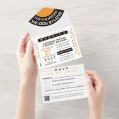 音楽コンサートVIPチケットとRSVP 結婚's オールインワン招待状 (貼ってはがせる)