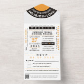 音楽コンサートVIPチケットとRSVP 結婚's オールインワン招待状 (内側)