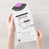 音楽コンサートVIPチケットとRSVP 結婚's オールインワン招待状 (貼ってはがせる)