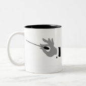 音楽コンダクターのため! ツートーンマグカップ (左)