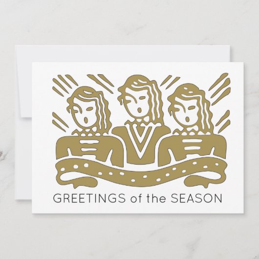 音楽コーラス聖歌隊グリーティングカード サンキューカード (正面)