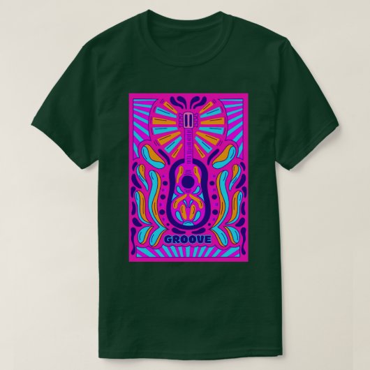 音楽サイケデリック Tシャツ (デザイン正面)