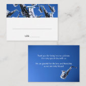 音楽サクソフォンバー（ユダヤ教の）バル・ミツバーシーティングカード プレイスカード (正面/裏面)