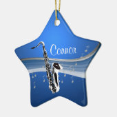 音楽サクソフォン セラミックオーナメント (左)