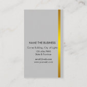 音楽サクソフォーンの楽器のミュージシャンの金ゴールドジャズ 名刺 (裏面)