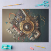 音楽シリーズの構造デザイン1 薄葉紙 (クラフト)