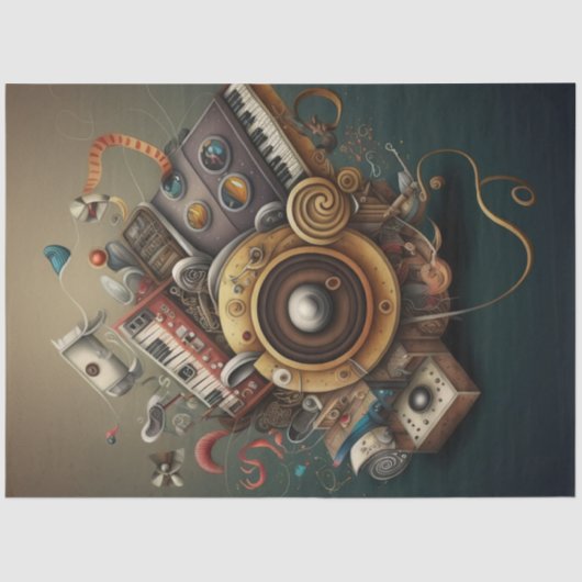 音楽シリーズの構造デザイン1 薄葉紙 (正面)