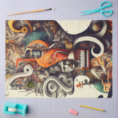 音楽シリーズの解剖学デザイン4 薄葉紙 (クラフト)