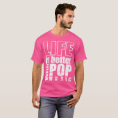 音楽シンガー・スターポップ・アートのズの方が人生は好き Tシャツ (正面フル)