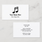 音楽シンプル先生名刺テンプレート 名刺 (正面/裏面)