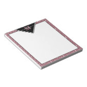 音楽シンボルがカスタマイズされたメモ帳 ノートパッド (アングル)