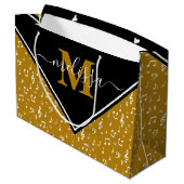 音楽シンボルがカスタマイズされた大きなギフトバッグ ラージペーパーバッグ (裏面アングル)