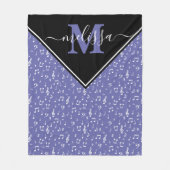 音楽シンボルのパーソナライズされたフリースブランケット フリースブランケット (正面)