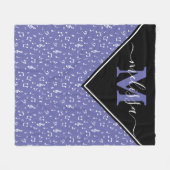 音楽シンボルのパーソナライズされたフリースブランケット フリースブランケット (正面(横))